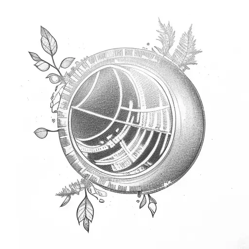 A Seedling Emerging From An Hourglass