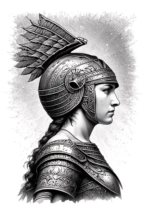 Athena Warrior With Casco