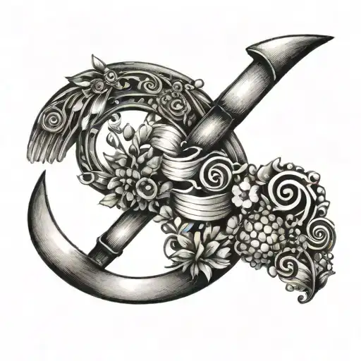 A Mystical Horseshoe Filled With Cooking Utensils And Herbs Under A Full Moon