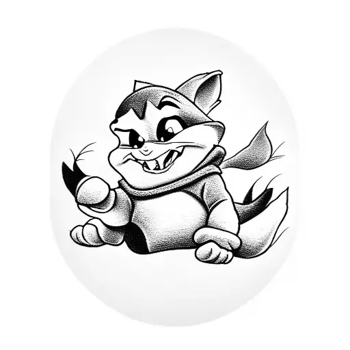 Baby Taz From Looney Tunes In A Blanket