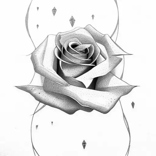 5000 Written In A Rose Tatoo