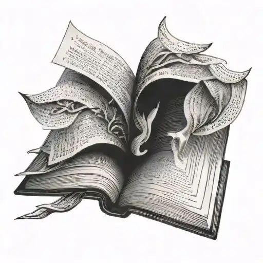 Open Book With Pages Turning In The Wind