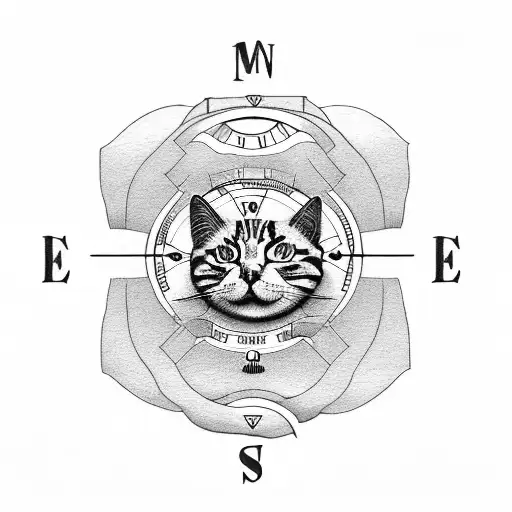 Motorcycle Cat Compass Mountain Film Roll