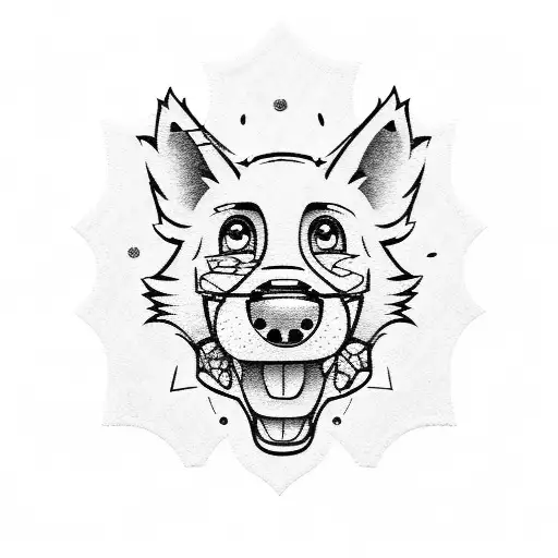 Police Dog From Paw Patrol Cartoon Style