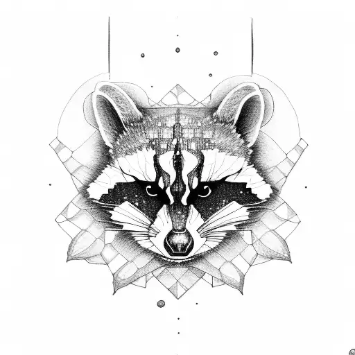 Racoon And Dragonfly