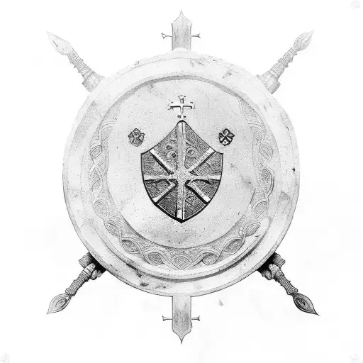 Roman Shield With Cross