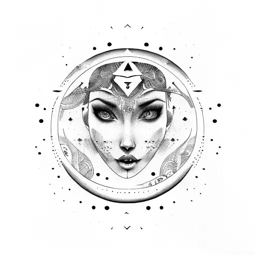 Moon With Woman Face