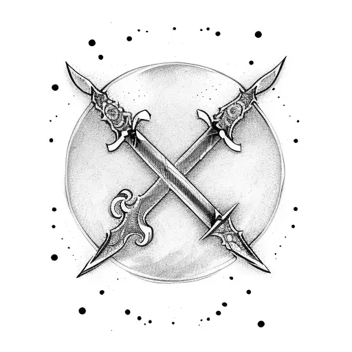 Sword Trident And Arrow