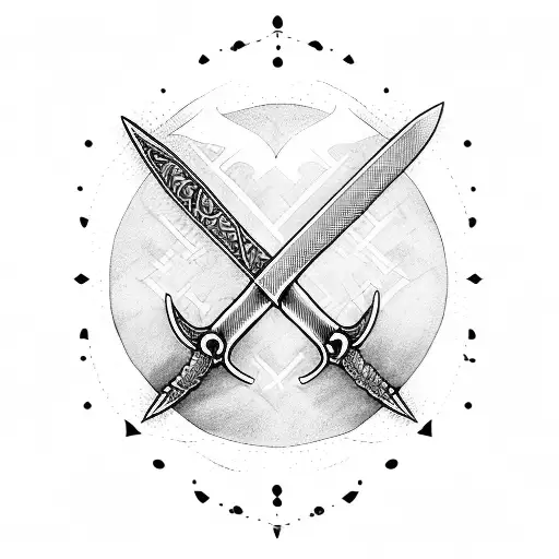 Sword Trident And Arrow