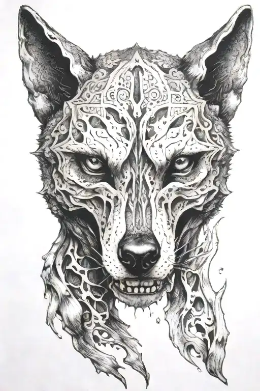 Wolf Skull Inside