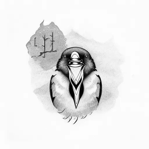 A Crow Sleeping Peacefully With The Quote Integrated Into The Design