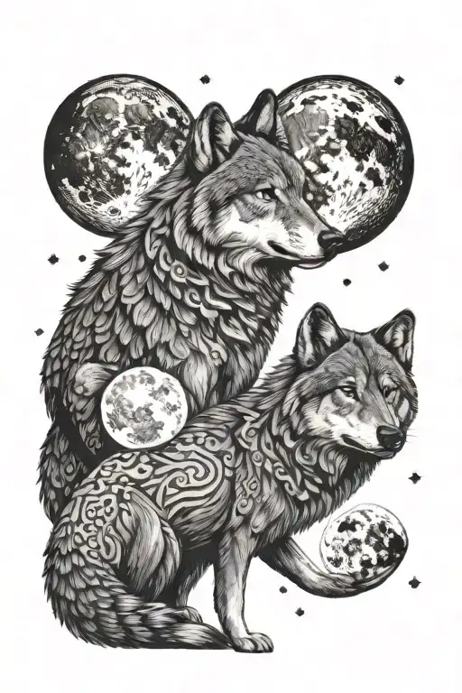 Wolf And Moon Phases