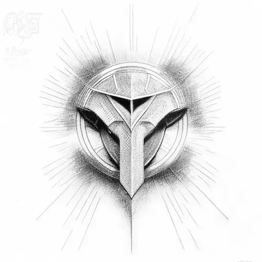 Ankh Symbol Incorporated Into A Sleek Motorcycle Design