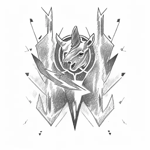 Cowboy Riding A Lightning Bolt