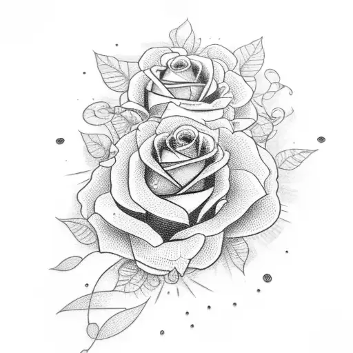 Lighthouse With Orange Roses At The Bottom