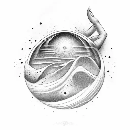 Sand What Rinse Thru A Hand With A Hourglass