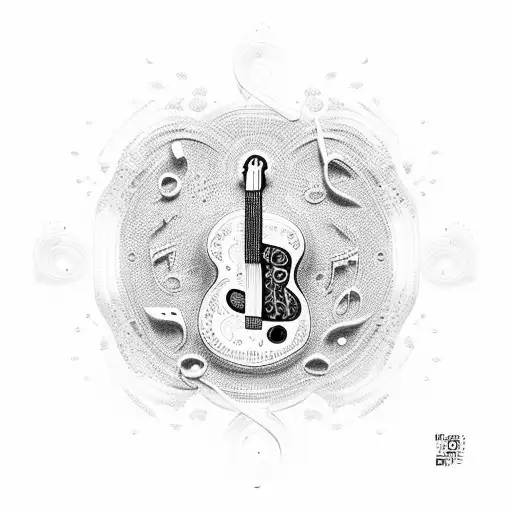 A Music Note Made Out Of Cereal Pieces