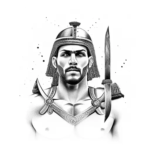 Greek Muscular Warrior Won A Fight