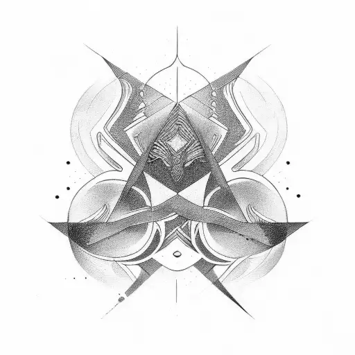 An Abstract Design Combining Elements Of Good Vibes And Christian Symbolism