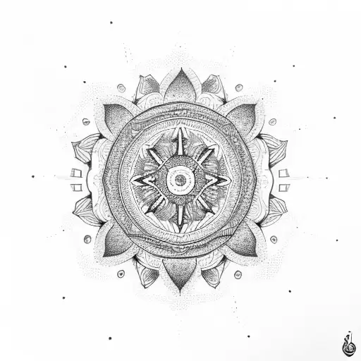 Create A Mandala Design Using Car Tire Treads As Inspiration