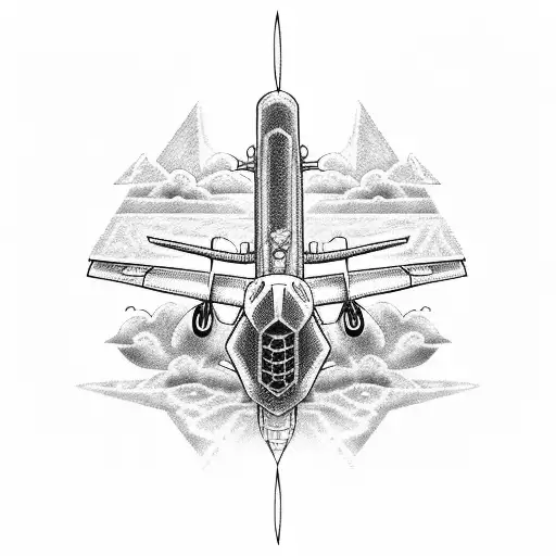 Create A Tattoo Of A Remote Control Car And Plane Racing Side By Side In A High-speed Competition