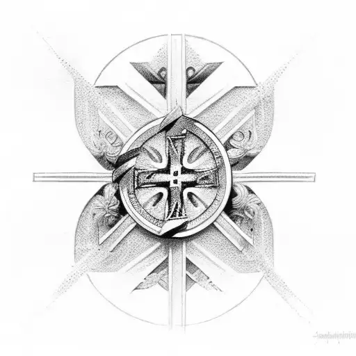 Christian Cross With Detail