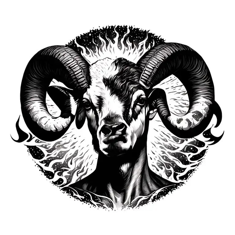 Male Aries Sun Flame Like Aura Surrounding