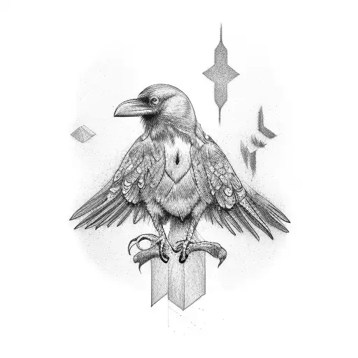 Cross With Raven And Ross