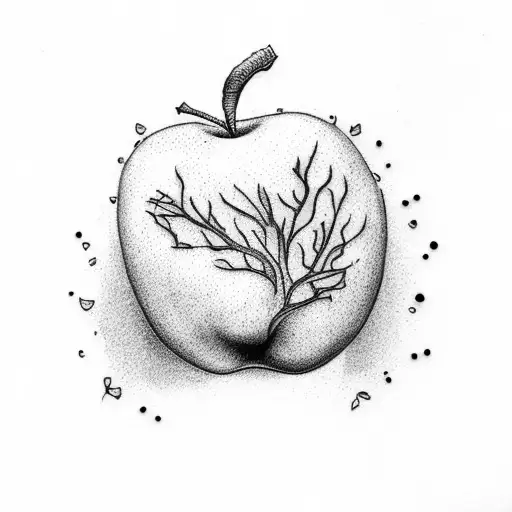 A Sketch Of An Apple Tree