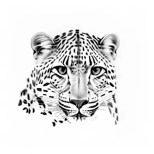 Mother Leopard With 2 Baby Leopards Underneath