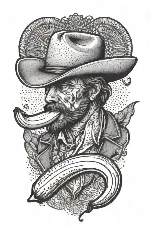 Banana Wearing Cowboy Hat
