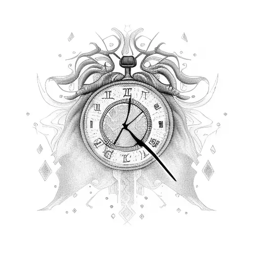 Clock Witch A Cross Over It