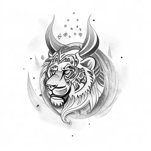 Leo Tattoo Merged With Kerala Culture