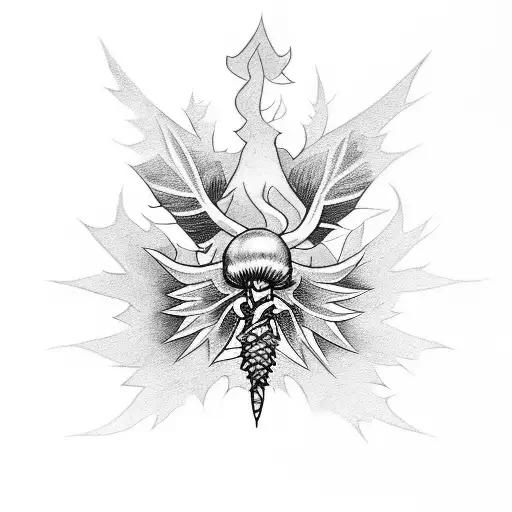 A Scottish Tattoo For A Man That Focuses On A Scottish Thistle