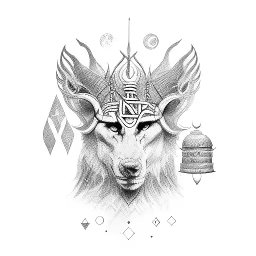 Norse Mythology Mixed With Indian Mythology Symbols