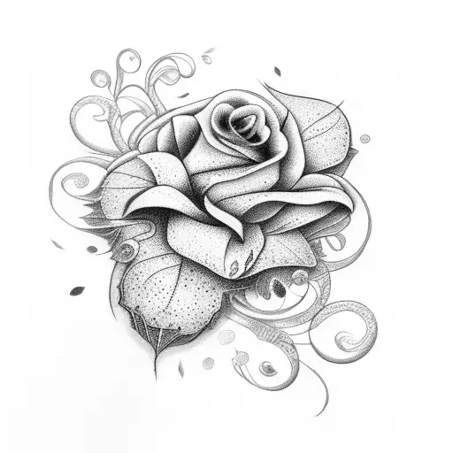 Flowers Connected Together By A Vine