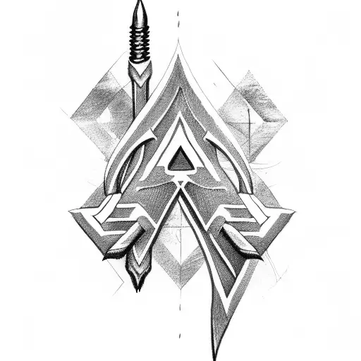 Arrow With The Letters I A J Z