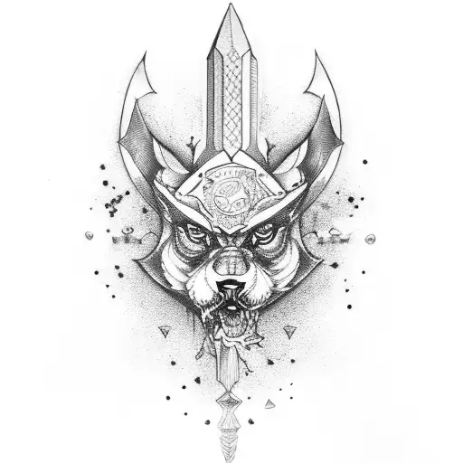 Police Blue Line Dagger