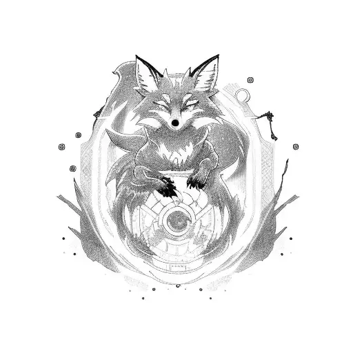 An Anime-inspired Scene Of A Fox And A Dragon Teaming Up To Solve An Electrical Engineering Problem