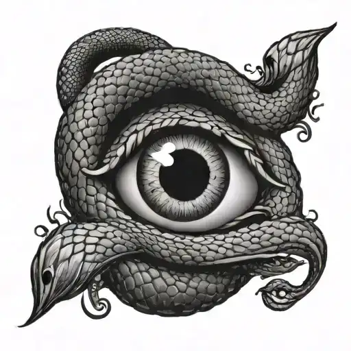Evil Snake Fighting Eye