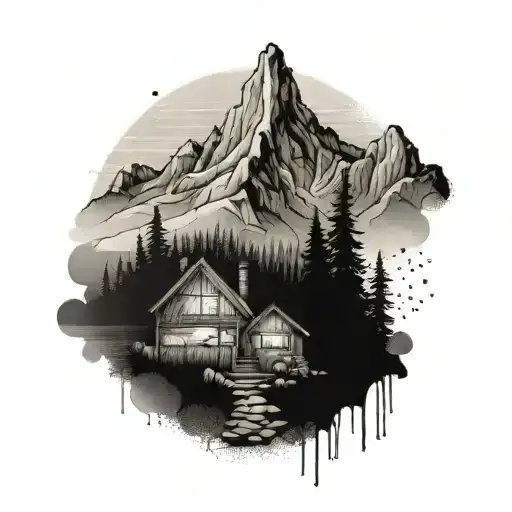 A Mountain Landscape With Hiking Trails And A Hidden Family Cabin