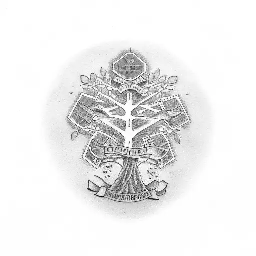 Miltary Dog Tags Turned Into A Family Tree