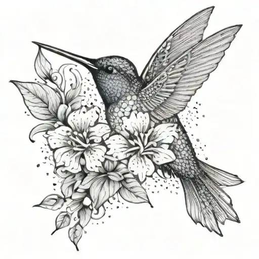 Flowers Humming Bird