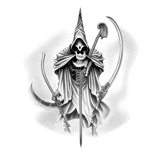 Grim Reaper Killing A Men