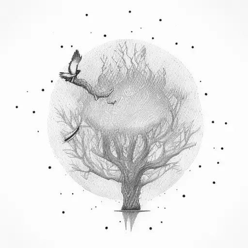 Tree Branch With Tree Birds