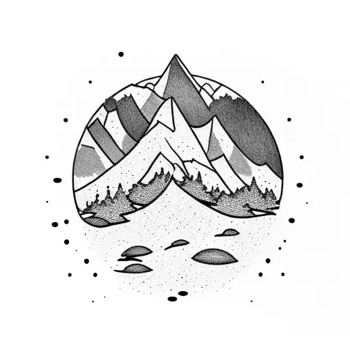 Mountain Scene With Football