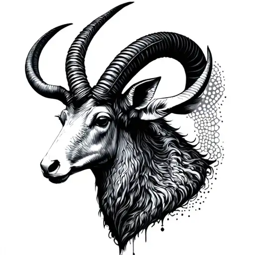 Cyberpunk Capricorn Inspired Tattoo Design