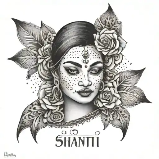 Shanthi Name With Female Face