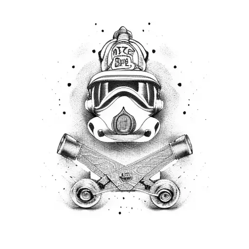 Firefighter And Skateboard