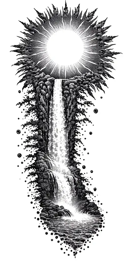 Sun Becomes A Waterfall